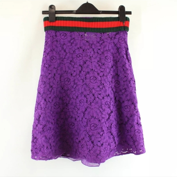 Gucci Cluny Lace Skirt SZ 42 - Picture 1 of 12
